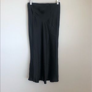 Rachel Zoe Classic Black Mid Bias Skirt Size M